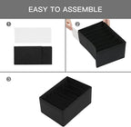 Qozary 4 Pack Drawer Organizers for Clothing, 8 Grids Foldable Closet Organizers and Storage Bins for Bedroom, Dresser Organi