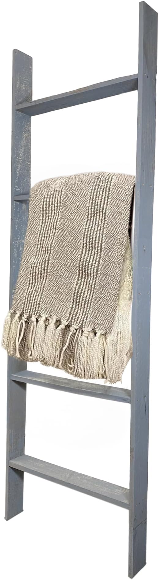 BARNWOODUSA Throw Blanket Ladder – Fully Assembled Reclaimed Wood – Rustic Decorative Ladder for Towels, Quilts, & More – Per