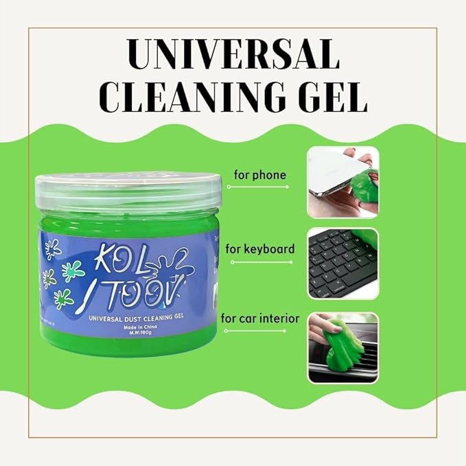 Ultimate Green Car Cleaning Gel: Automotive Detailing Putty for Interior Care, Vent Cleaning, and Dust Removal Reusable Clean