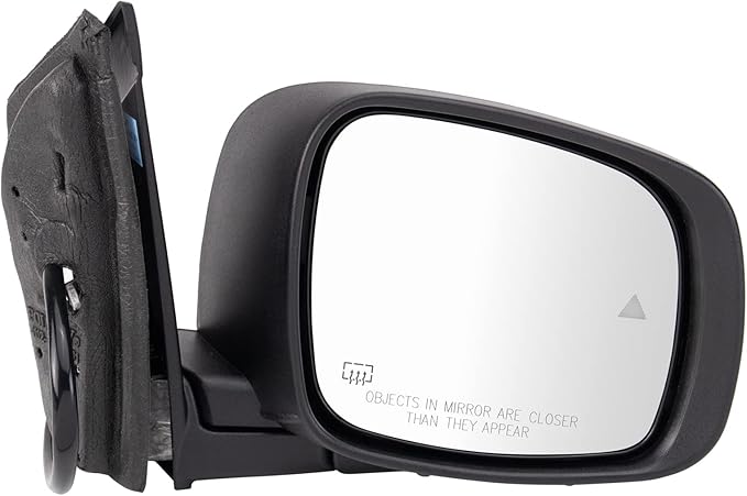 TRQ Passenger Side Mirror Assembly Power Heated Memory Power Folding Chrome Turn Signal Blind Spot Compatible with 2013-2016 Dodge Grand Caravan 2013-2016 Chrysler Town and Country
