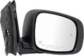 TRQ Passenger Side Mirror Assembly Power Heated Memory Power Folding Chrome Turn Signal Blind Spot Compatible with 2013-2016 Dodge Grand Caravan 2013-2016 Chrysler Town and Country