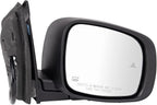 TRQ Passenger Side Mirror Assembly Power Heated Memory Power Folding Chrome Turn Signal Blind Spot Compatible with 2013-2016 Dodge Grand Caravan 2013-2016 Chrysler Town and Country