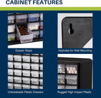 Akro-Mils 64-Drawer Plastic Drawer Storage Cabinet for Garage Organization, Bead Organizer, Building Bricks Storage, Teacher 