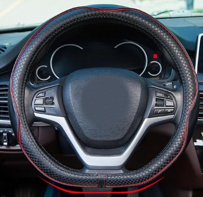 Mayco Bell Flat Bottom Steering Wheel Cover Anti-Slip,Safety,Soft,Breathable,Durable,Full Surround,Comfortable Grip Microfibe
