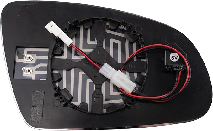 TRQ Driver Side Mirror Glass Heated Blind Spot For Factory Equipped & Aftermarket Mirrors Compatible with 2018-2022 Hyundai K