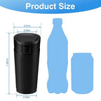 Car Trash Can Bin with Lid, 2 Packs Mini Leakproof Garbage Can for Vehicle, Cup Holder Trash Can, Small Trash Bin for Cars, Home, Bedroom, Office(Black)