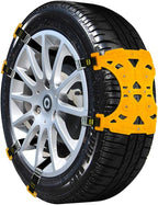 VViViD Heavy Duty Snow Chain Set of 6 for 2 Wheels with Application tool, Work Gloves and Free Carry-Bag for Passenger Cars, 