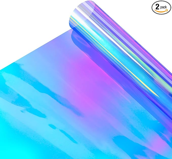 VViViD Transparent Colorful Vinyl Window Tinting Sheets (30” x 5ft 2 Pack, Chameleon)