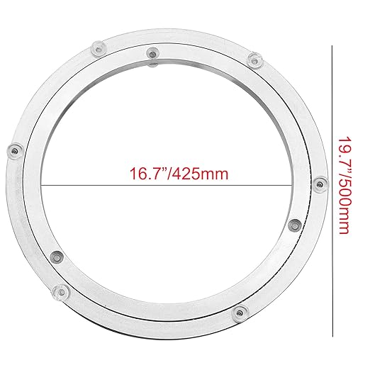Aluminium Alloy Turntable Bearing, Heavy Duty Swivel Turntable Lazy Susan Rotating Bearing Turntable Round Dining Table Smoot