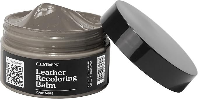 Clyde's™ Recoloring Balm | Non-Toxic Material Dye & Restorer for Furniture, Car Seats, & More | 23 Colors (Dark Taupe, 100ML)