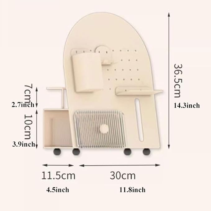 Makeup Storage Box Metal Makeup Organizer Rack Box, Countertop Organizer for Cosmetics, Vanity Holder for Lipstick, Brushes, 