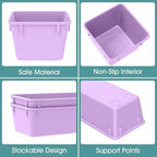 WOWBOX 25 PCS Plastic Drawer Organizer Set, 4 Sizes Desk Drawer Divider Organizers and Storage Bins for Makeup, Jewelry, Gadg