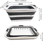 SAMMART 42L (11 gallon) Collapsible Plastic Laundry Basket - Foldable Pop Up Storage Container/Organizer - Space Saving Hampe