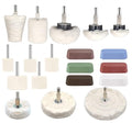 19 Pcs Buffing Wheel for Drill,Buffing Pad Polishing Wheel Kits with 6 Pcs Polishing Compound and 5 Pcs Felt Polishing Wheel,for Aluminum, Stainless Steel, Chrome,Metal,Glass,Car Detailing