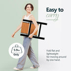 WOA WOA Step Ladder, Widening Pedals for Extra Balance, Lightweight Step Stool, Easy to Move Around, Foldable Ladder, Space S
