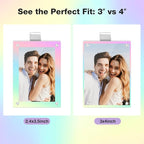 HIIXHC 2Pcs Car Picture Holder, Colored Car Visor Photo Clip, Magnetic Car Sun Visor Picture Holder for 3" Photos, Car Photo Holder, Car Visor Photo Frame for Car Accessories Interior Decor