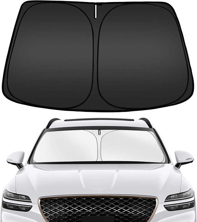 ARISMOTOR Windshield Sun Shade for Genesis GV70 2022-2025 2026, Custom Fit Foldable Front Window Sunshade Sun Visor Protector, Block UV Rays Keep Your Car Cooler
