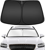 ARISMOTOR Windshield Sun Shade for Genesis GV70 2022-2025 2026, Custom Fit Foldable Front Window Sunshade Sun Visor Protector, Block UV Rays Keep Your Car Cooler