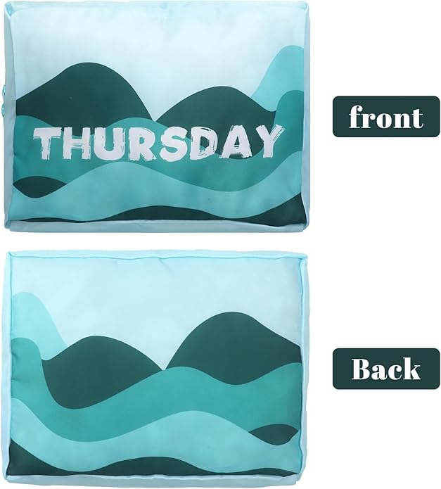 Paterr 7 Pcs Days of Week Packing Cubes Travel Cubes for Kids Colorful Luggage Organizers for Lightweight Packing Suitcase Ba