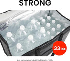 NZ home Insulated Bags for Food Delivery (3XL) Grocery Shopping Cooler Bag, Pizza Delivery, Hot & Cold Catering Tote, Reusable, Foldable & Heavy Duty (4 Pack, Black)