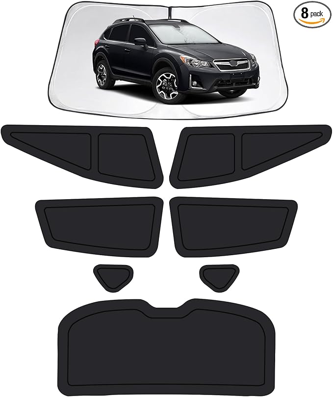 Car Window Shades for Subaru Crosstrek 2013-2017, Full Car Window Covers for Privacy, Sunshades for Crosstrek Front Rear Windshield Side Windows to Block UV and Protect Privacy(8pcs)