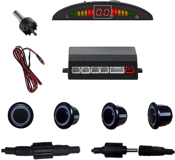 Parking Sensor Kit Backup Sensor Kit Reverse Sensor for Car 18 Color Options for Probes Adjustable Alarm Volume Professional 