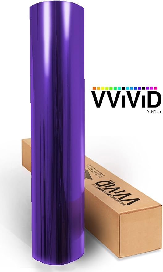 VViViD Transparent Colorful Vinyl Window Tinting Sheets (5ft x 6ft, Purple)