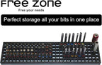 FREE ZONE - 4 PCS Bit Organizer Set – 158-Hole Bit Storage – 1/4" Hex Bits & Drive Bits Adapter Storage – Toolbox Storage (To