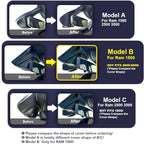 Fitcamx 2K Dual Dash Cam Suitable for RAM 1500 (Model B) 2019 2020 2021 2022 2023 2024 Rebel Big Horn Laramie, OEM Look, Fron