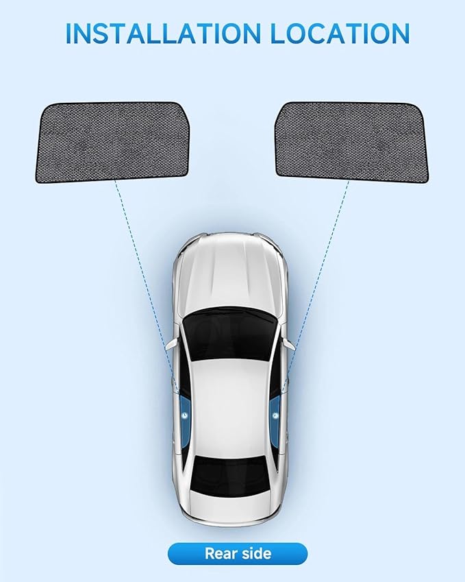 Car Window Shades for Honda CRV(2023-2026), 2-Pack Rear Window Sun Shades for Baby – Breathable Mesh, UV & Heat Blocker, Privacy Protection for Camping, Travel, Sleep & Nursing