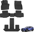 Powerty Floor Mats for 2024 2025 2026 Mazda CX-90 CX90 PHEV (Plug in Hybrid) Accessories Floor Liners 6&7 Seater with 3 Rows Floor Mat Heavy-Duty Floor Liner All Weather CX90 Car Floor Mats