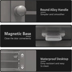 TaoHFE Grey Bathroom Cabinet,Bathroom Wall Cabinet with 2 Door Adjustable Shelves,Over The Toilet Storage Cabinet,Bathroom Ca
