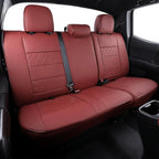 EKR Custom Fit Tacoma Leather Car Seat Covers for Select Toyota Tacoma 2012 2013 2014 2015 (TRD Sport Seats)- Full Set,Leathe