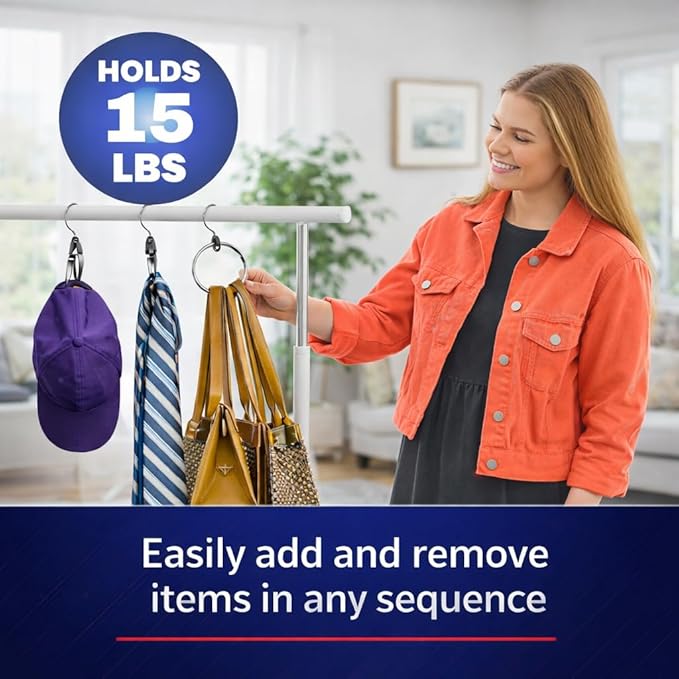 Rolly Hanger® Closet Space Saver – Premium Rotating Aluminum Organizer for Belts, Ties, Hats & Handbags – Heavy Duty 360° Swi