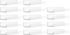 upsimples 14 Pack Acrylic Shelves Wall Organizer and Storage, 15" Display Shelf for Figure, Toy Cars, Perfume, Kids Bookshelf