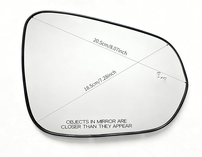 Compatible with Lexus RX350 2016-2020, NX200T 2015-2017, NX300 2018-2020 Passenger Side Mirror Glass - Right Side Mirror Glass With Power Heated, Blind Spot Detection Indicator