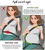 Car Seat Belt Cover for Pregnancy, Soft Harness for Neck and Abdomen Protection, with Adjustable Strap Soft Harness, Comfort Enhancer for Maternity Car Universal Travel(White)
