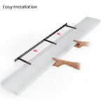 Ballucci Floating Shelves, 55" Wood Wall Shelf Set of 2, with Invisible Brackets for Bathroom, Living Room, Bedroom, Kitchen,