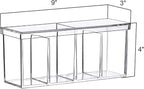 Amazing Abby - Qutie - Acrylic 4-Compartment Makeup Organizer with Lid, Clear Plastic Bathroom Vanity Organizer, Great for Co