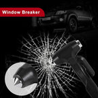 2-Pack Car Safety Hammer, 3-in-1 Auto Emergency Escape Hammer with Window Breaker and Seat Belt Cutter, Striking Black Emerge