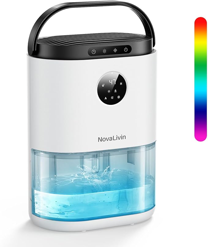 Dehumidifier for Home, 68 OZ Water Tank Dehumidifiers for Bathroom, Bedroom, Living room with, Auto Humidity Control,