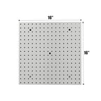 Pegboard Smith 16x16 inch Wall Organizer Pegboard Panels, Gray Metal Pegboard for Tool Storage, Workbench Tools Organization 
