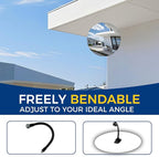 acrylic convex mirror 360-degree adjustable wide-angle indoor security mirror suitable for monitoring blind spots in parking lots Garage warehouses offices and traffic safety management (11.7in)
