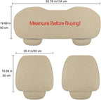 West Llama Linen Car Seat Covers,Bottom Seat Covers for Cars Include 1 Pair Front Driver Seat Pad Mat and 1 Rear Bench Cover 