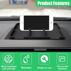 Car Dashboard Mat, Anti-Slip Auto Dash Tray, Strong Gripping Vehicle Smartphone Holder Pad, Multifunctional Center Console St