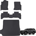 Auxko All Weather Floor Mats Cargo Mat Fit for 2025 2026 Toyota 4Runner 5-Seater Gasoline(Not Hybrid) TPE Liners Accessories Odorless Anti-Slip Floor Liners & Cargo Liners