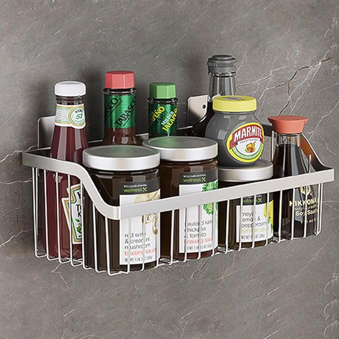 SUS304 Stainless Steel Mesh Basket, Large Wire Storage Organizer Basket, Multi-function Hanging Baskets for Kitchen Bathroom,