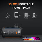 Acmount P110 Car Jump Starter, 6000A Peak Lithium Jump Starter Battery Pack for Up to 10.0L Gas or 8.0L Diesel Engine, Safe