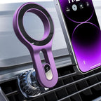 LISEN for iPhone 16 MagSafe Car Mount, [Quick Install] Magnetic Long Arm Mag Safe Car Phone Holder Vent, Car Accessories Gifts for Men Women Fit for iPhone 16 Pro Max 15 14 13 12 Plus Mini, Purple