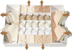 Adjustable Drawer Organizer – 19-Grid Divider for Socks, Bras & Panties, Closet Storage Box for Underwear & Dresser Drawers (